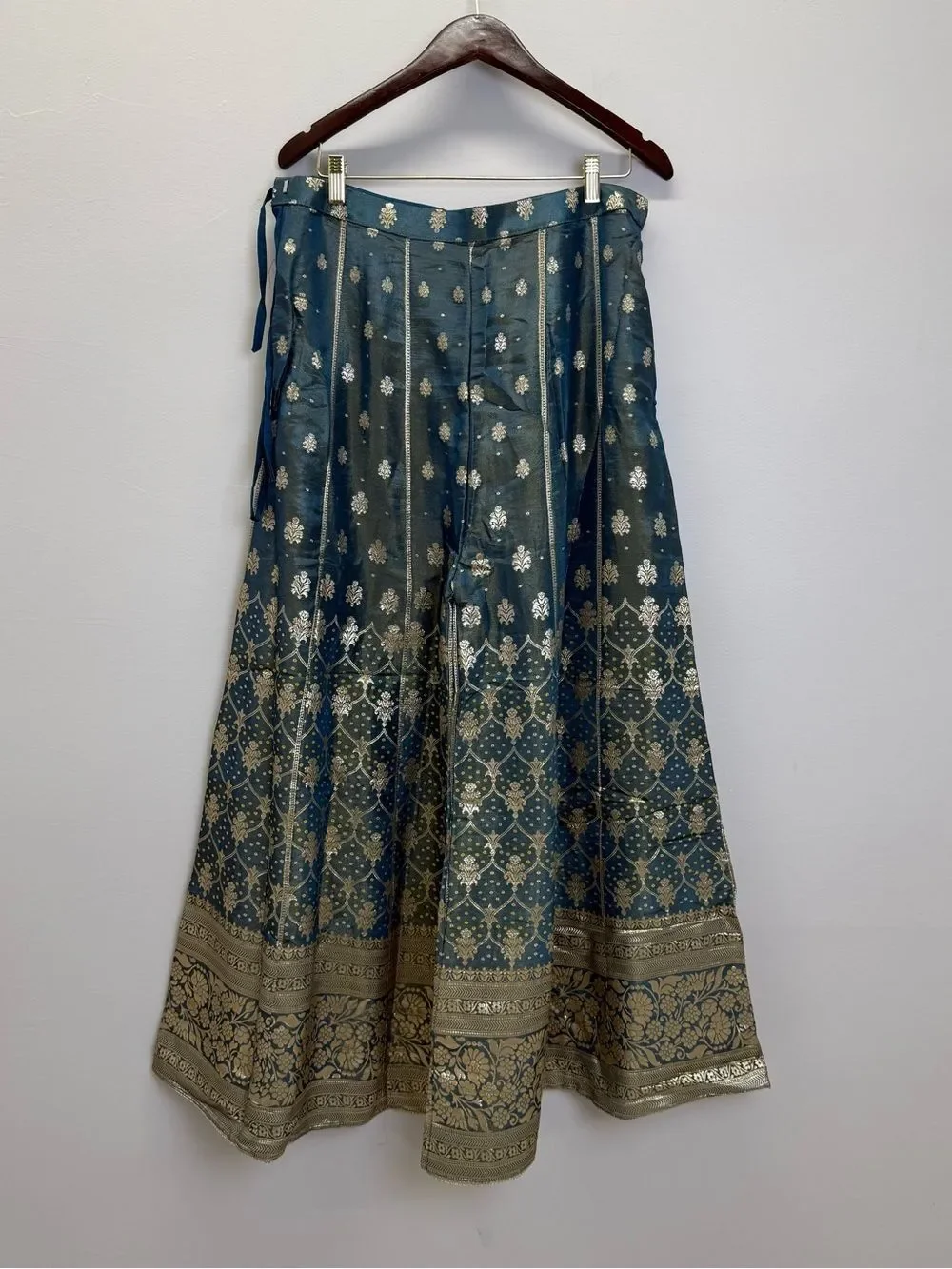 Embellished Teal Ethnic pants Set with Dupatta